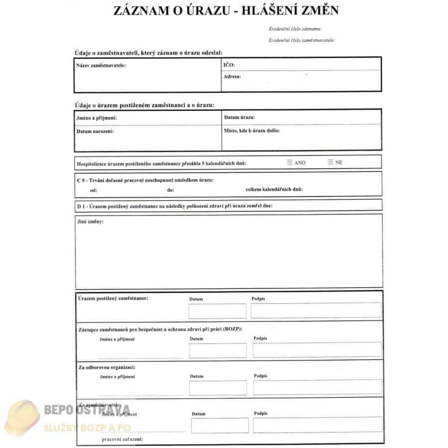 Software BOZP: MODUL Úrazy 2015 Upgrade – obrázek 5