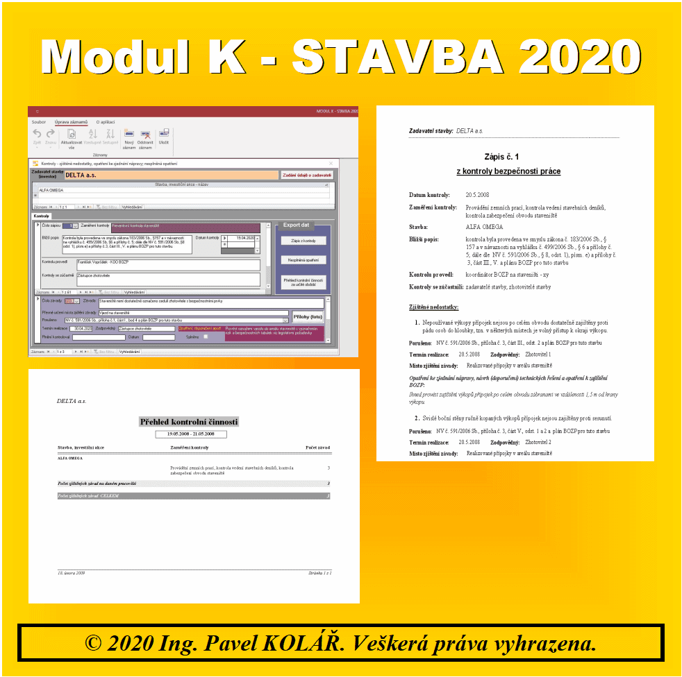 Software BOZP Modul K-Stavba