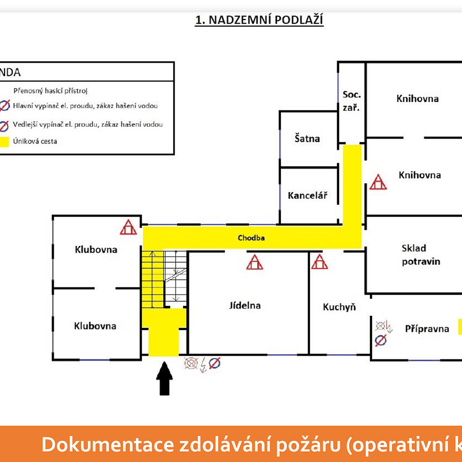 Dokumentace zdolávání požáru (DZP) - operativní karta