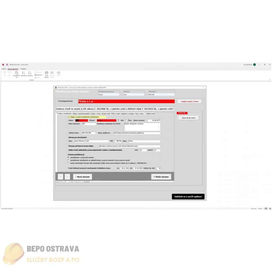 Software BOZP: MODUL Úrazy 2021 SV – obrázek 4